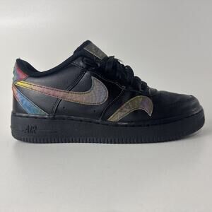 Nike Air Force 1 Low Misplaced Swoosh - Black 2020 - CK7214-001 6.5Y 8 Women’s
